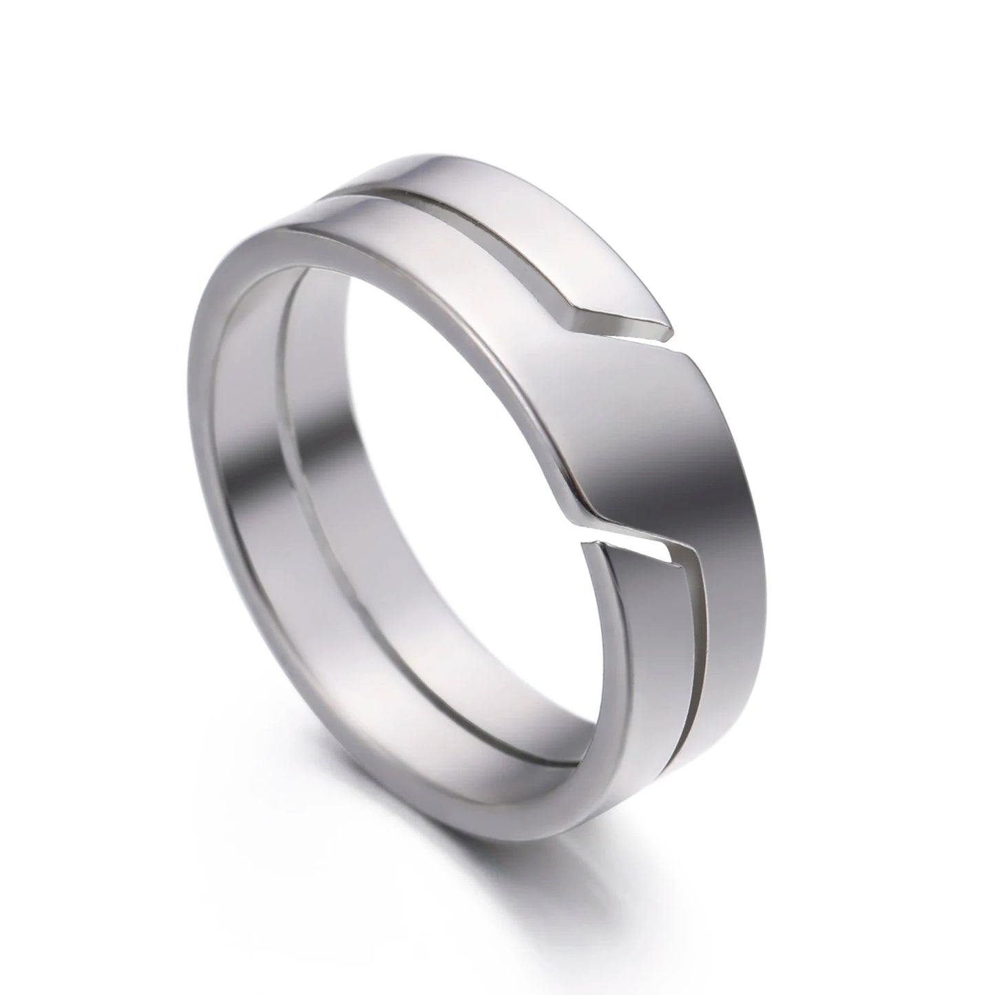 Stainless Steel Minimalist Band Ring | Wovetsa