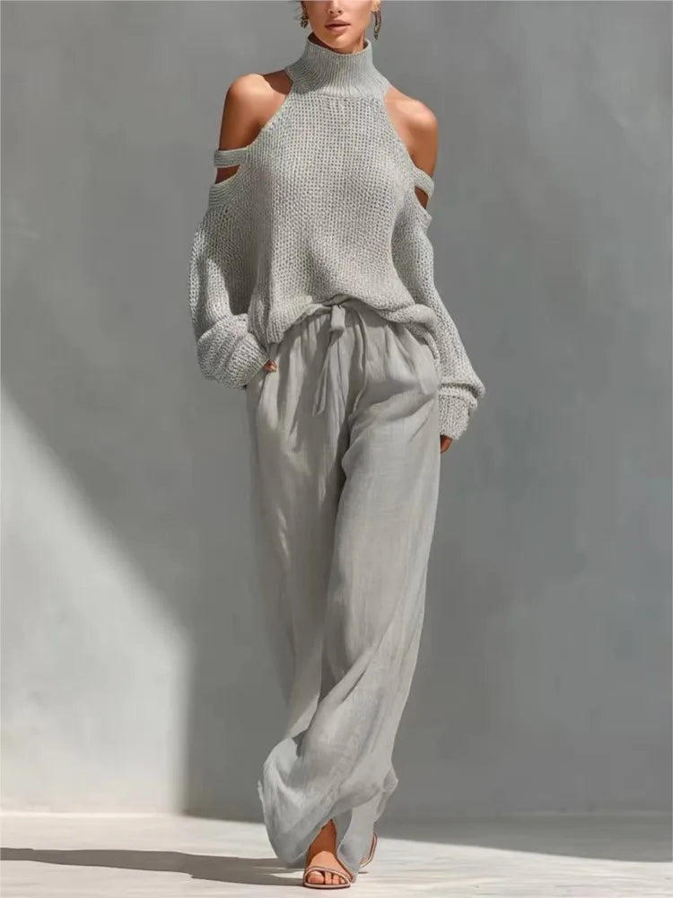 Knit Off-Shoulder Set | Wovetsa