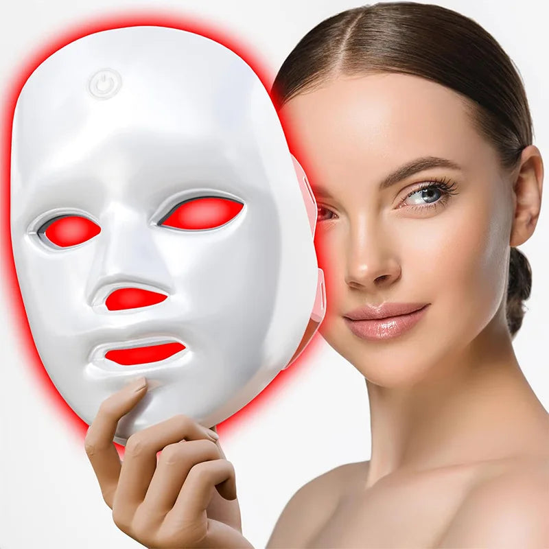7-Color LED Light Therapy Face Mask for Women — Anti-Aging, Acne & Skin Renewal | Wovetsa