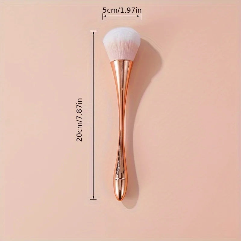 Rose Gold Fan Makeup Brush | Wovetsa