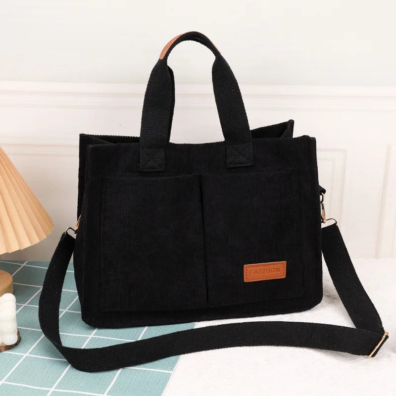 Corduroy Box Tote Bag | Wovetsa
