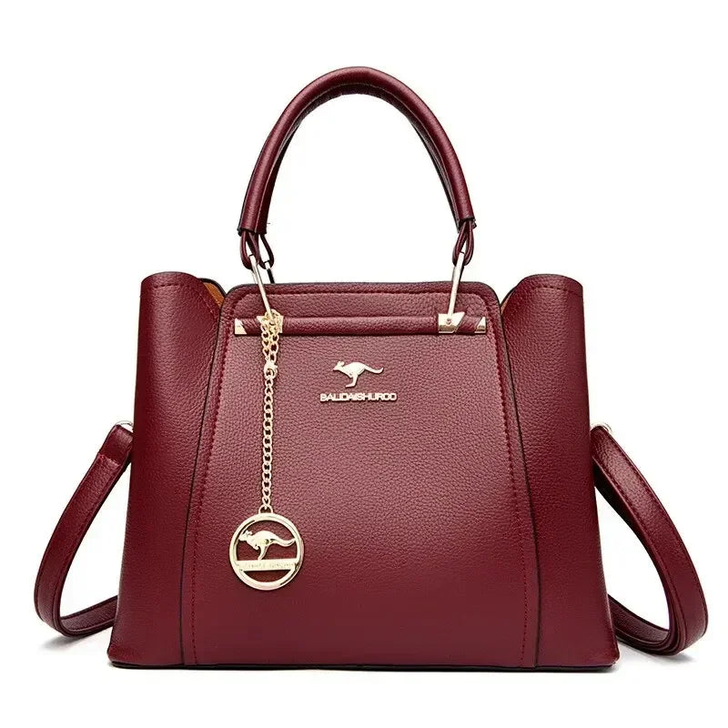 Soft PU Leather Square Tote Bag with Appliqué Detail | Wovetsa