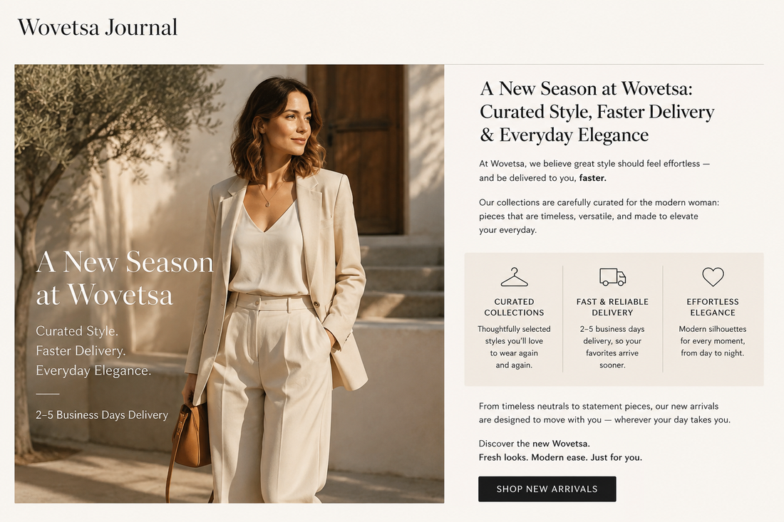 Wovetsa new season — curated women's fashion with effortless elegance