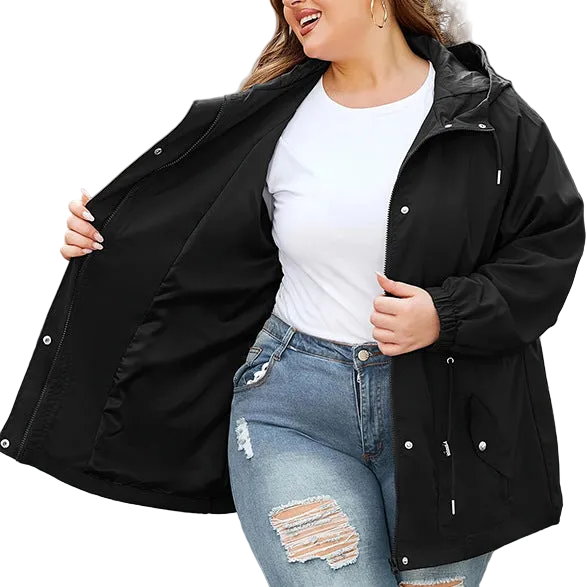 Women's Plus Size Waterproof Outdoor Jacket Set