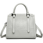Crocodile Pattern Genuine Leather Crossbody Bag | Wovetsa