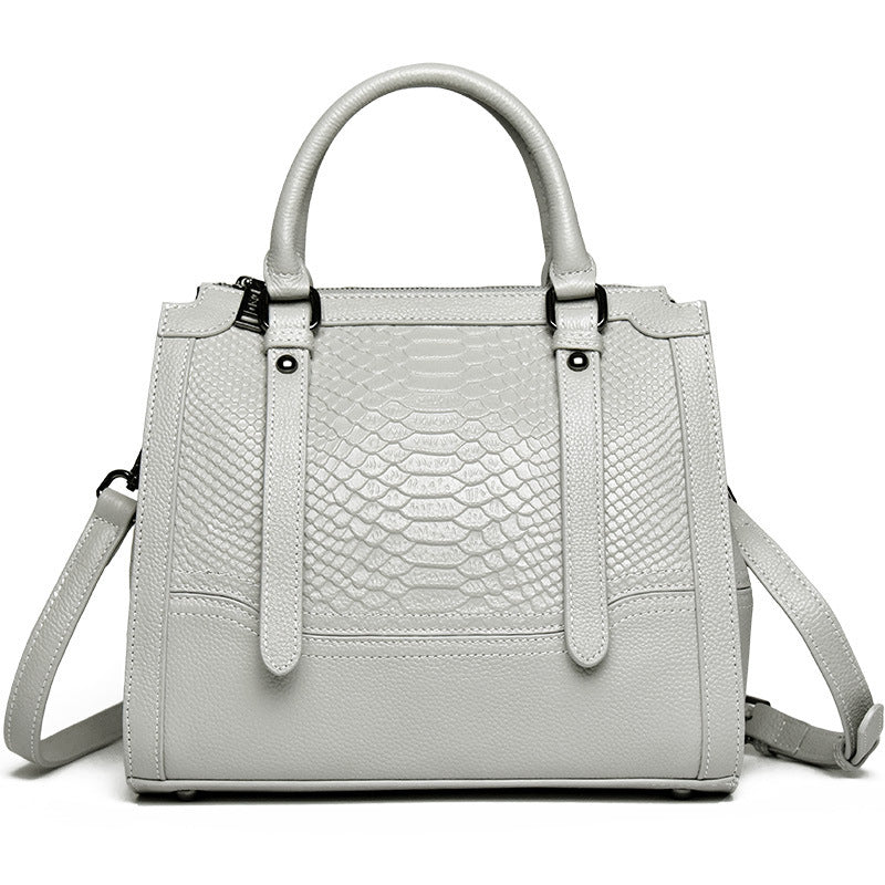 Crocodile Pattern Genuine Leather Crossbody Bag | Wovetsa
