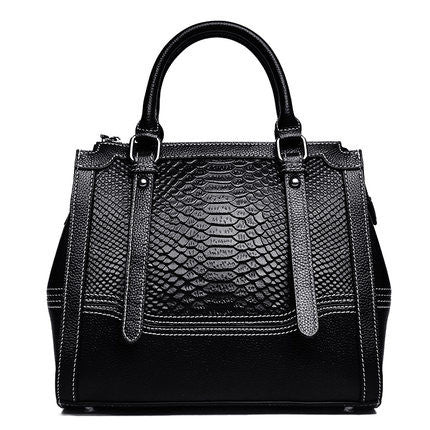 Crocodile Pattern Genuine Leather Crossbody Bag | Wovetsa
