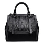 Crocodile Pattern Genuine Leather Crossbody Bag | Wovetsa