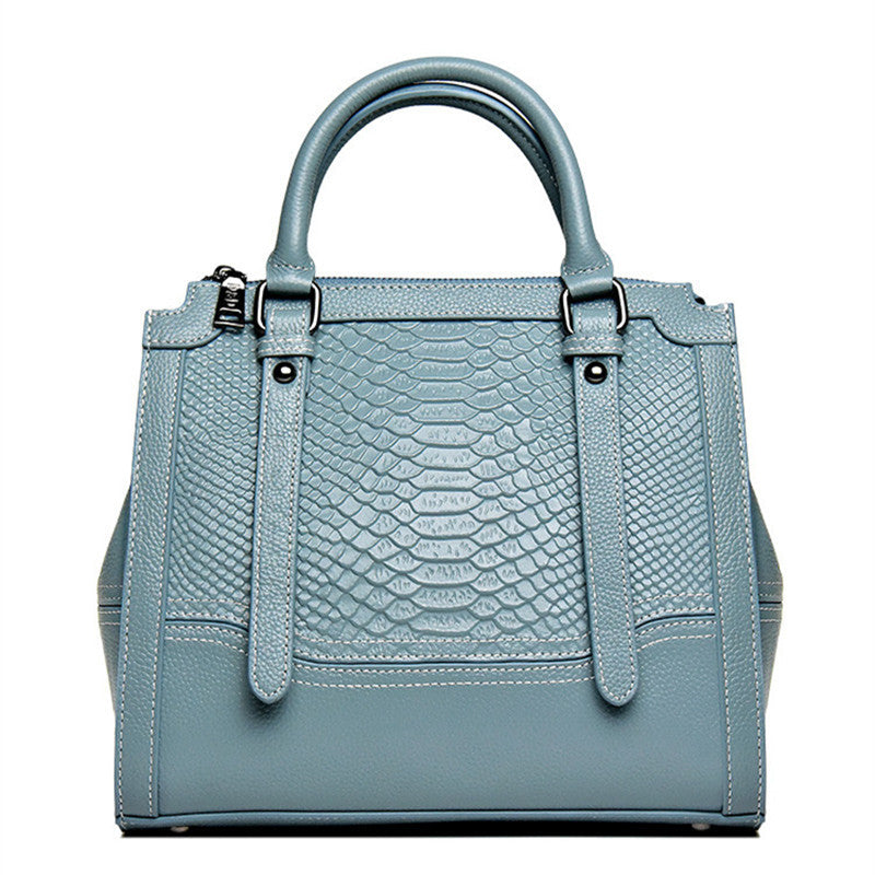 Crocodile Pattern Genuine Leather Crossbody Bag | Wovetsa