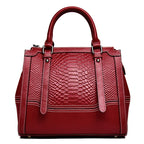 Crocodile Pattern Genuine Leather Crossbody Bag | Wovetsa