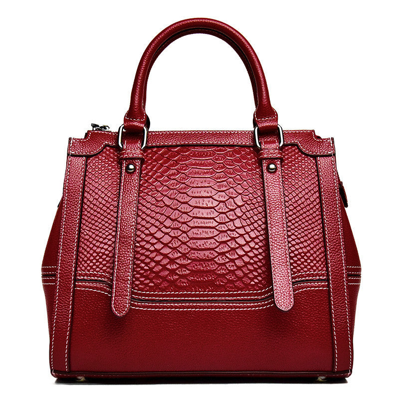 Crocodile Pattern Genuine Leather Crossbody Bag | Wovetsa