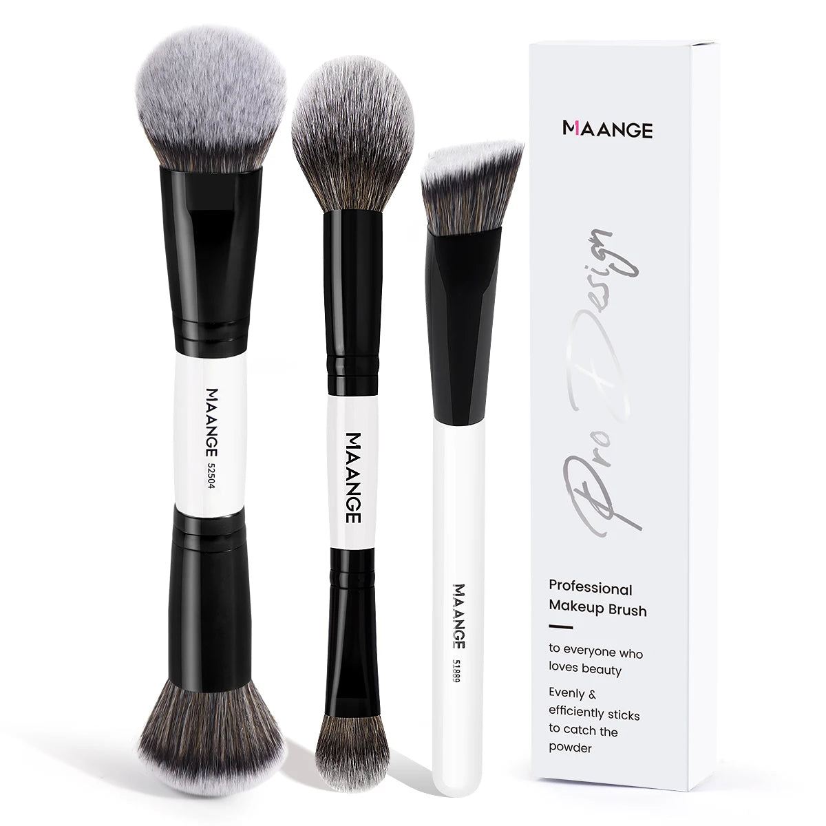 3-Piece Premium Makeup Brush Set | Wovetsa