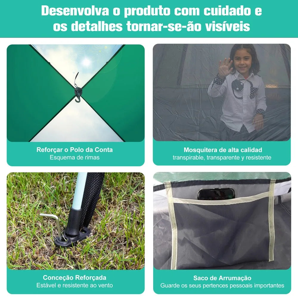 Pop-Up Family Camping Tent UPF50+ | Wovetsa