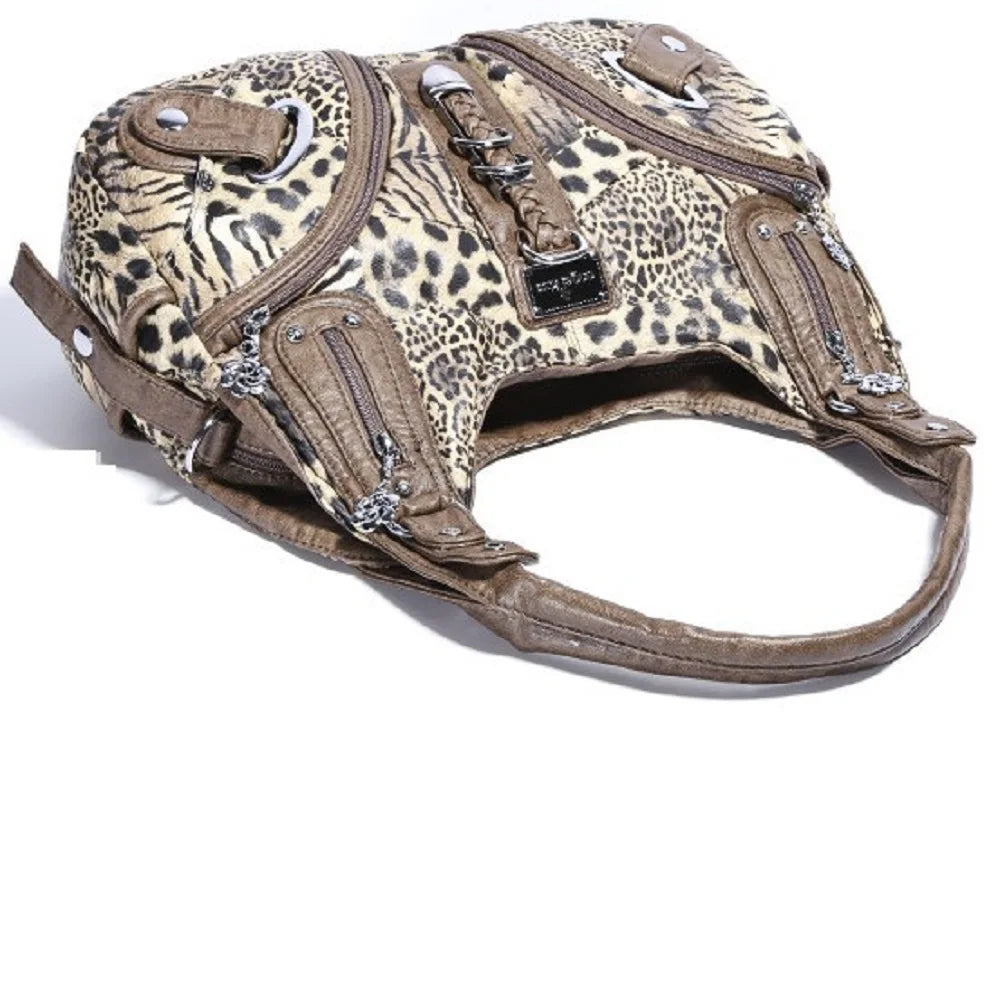Leopard Print Hobo Shoulder Bag | Wovetsa