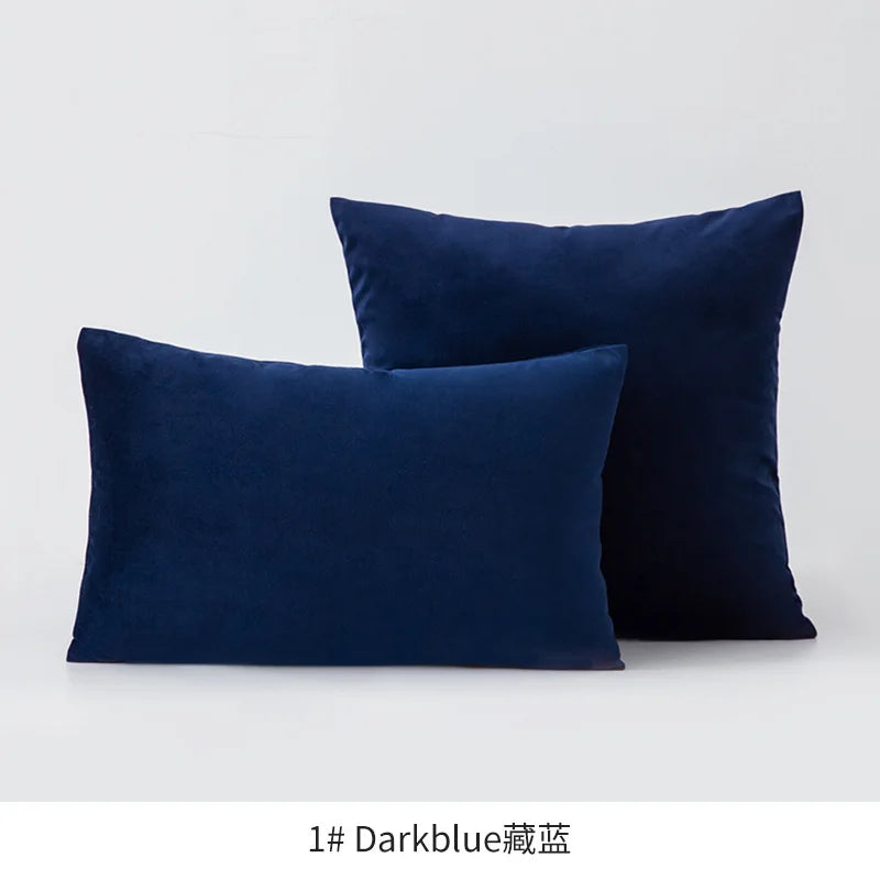Inyahome Soft Velvet Cushion Cover Pink Grey Beige Green Pillow Cover Bedroom Sofa Decoration PillowCase 30x50cm/45x45cm Pillows