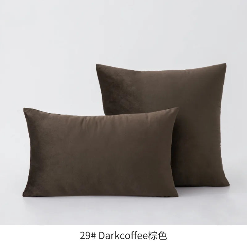 Inyahome Soft Velvet Cushion Cover Pink Grey Beige Green Pillow Cover Bedroom Sofa Decoration PillowCase 30x50cm/45x45cm Pillows