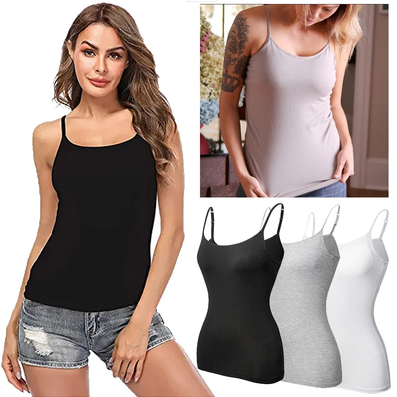 Padded Bra Camisole Tank Top | Wovetsa