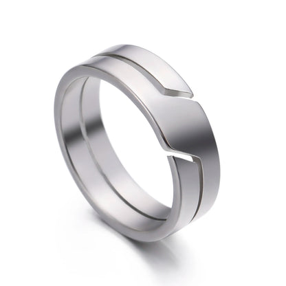 Stainless Steel Minimalist Band Ring | Wovetsa