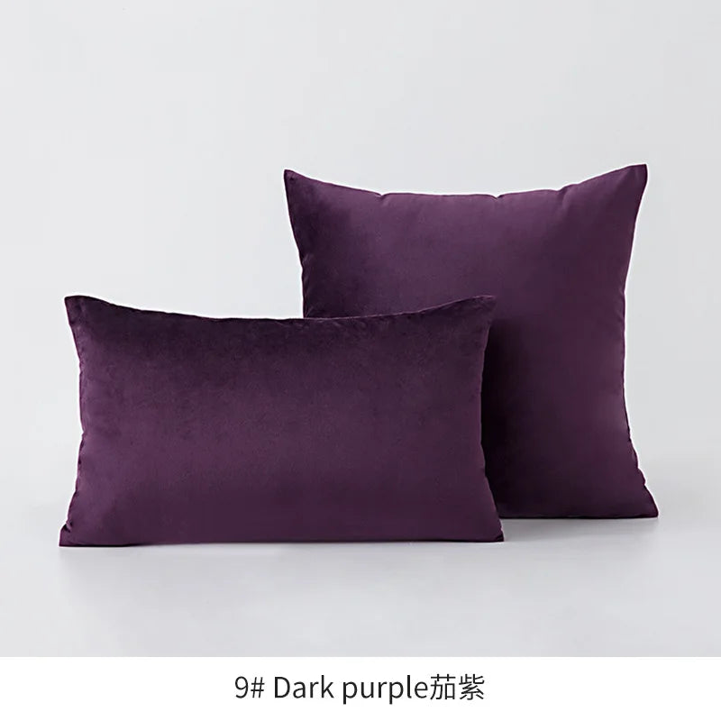 Inyahome Soft Velvet Cushion Cover Pink Grey Beige Green Pillow Cover Bedroom Sofa Decoration PillowCase 30x50cm/45x45cm Pillows