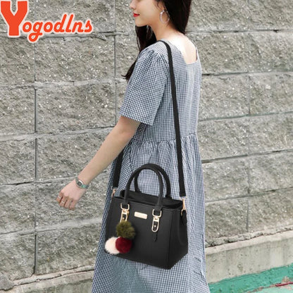 Embossed PU Tote Bag with Tassel & Bead Pendant | Wovetsa