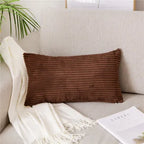 Monochrome Corduroy Pillow Case, Velvet Cushion Cover, Rectangle Pillow Case, Pink, Grey, Blue, IvoryHome Decorative, 40x60cm