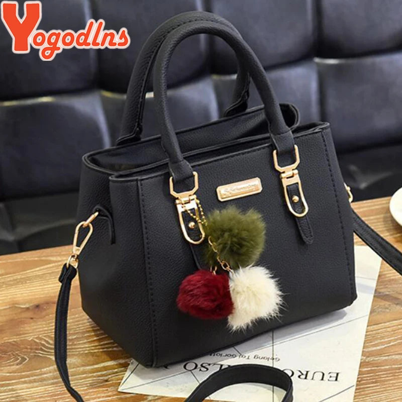 Embossed PU Tote Bag with Tassel & Bead Pendant | Wovetsa