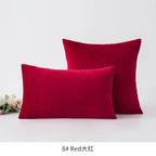 Inyahome Soft Velvet Cushion Cover Pink Grey Beige Green Pillow Cover Bedroom Sofa Decoration PillowCase 30x50cm/45x45cm Pillows