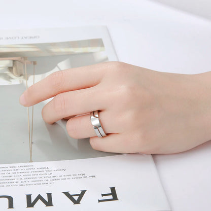 Stainless Steel Minimalist Band Ring | Wovetsa