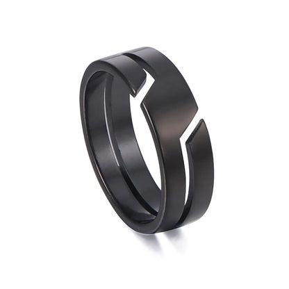Stainless Steel Minimalist Band Ring | Wovetsa