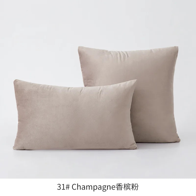 Inyahome Soft Velvet Cushion Cover Pink Grey Beige Green Pillow Cover Bedroom Sofa Decoration PillowCase 30x50cm/45x45cm Pillows