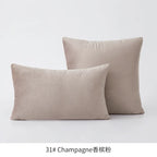 Inyahome Soft Velvet Cushion Cover Pink Grey Beige Green Pillow Cover Bedroom Sofa Decoration PillowCase 30x50cm/45x45cm Pillows