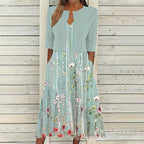 Floral Print Vest Dress & Cardigan Two-Piece Set | Wovetsa