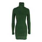 Round Neck Long Sleeve Bodycon Mini Dress | Wovetsa