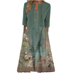 Floral Print Vest Dress & Cardigan Two-Piece Set | Wovetsa