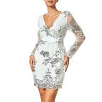 A-line Plus Size Prom Dress Women Clothes Women's Sequin Glitter Party Club Dress One Shoulder Pleated Cocktail платье женское