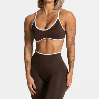Backless Knit Sports Bra & Yoga Top | Wovetsa