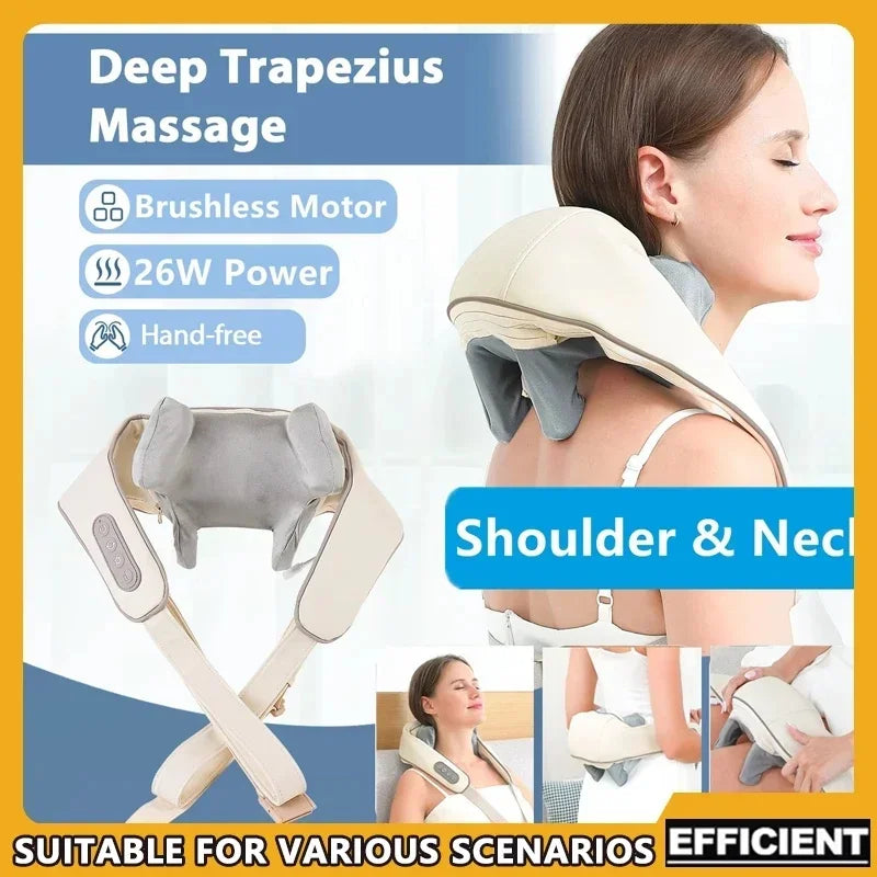 Wireless Neck & Shoulder Massager Shawl for Women — Deep Kneading Relief | Wovetsa