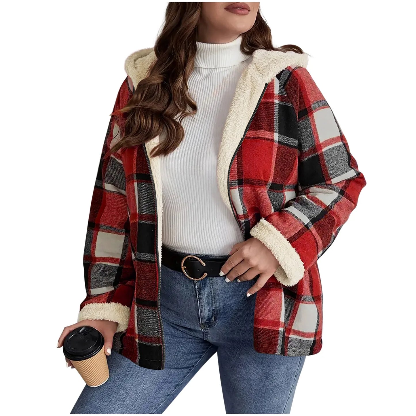 Plaid Hooded Zip Jacket | Wovetsa