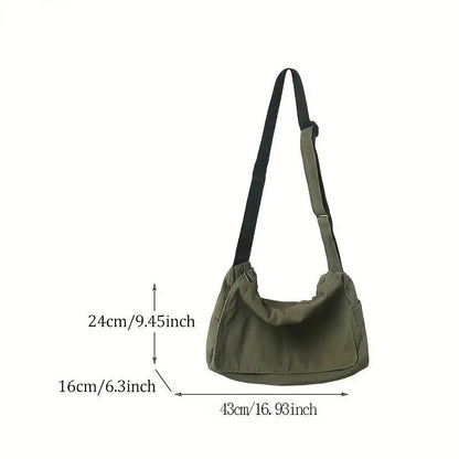 Vintage Canvas Messenger Crossbody Bag | Wovetsa