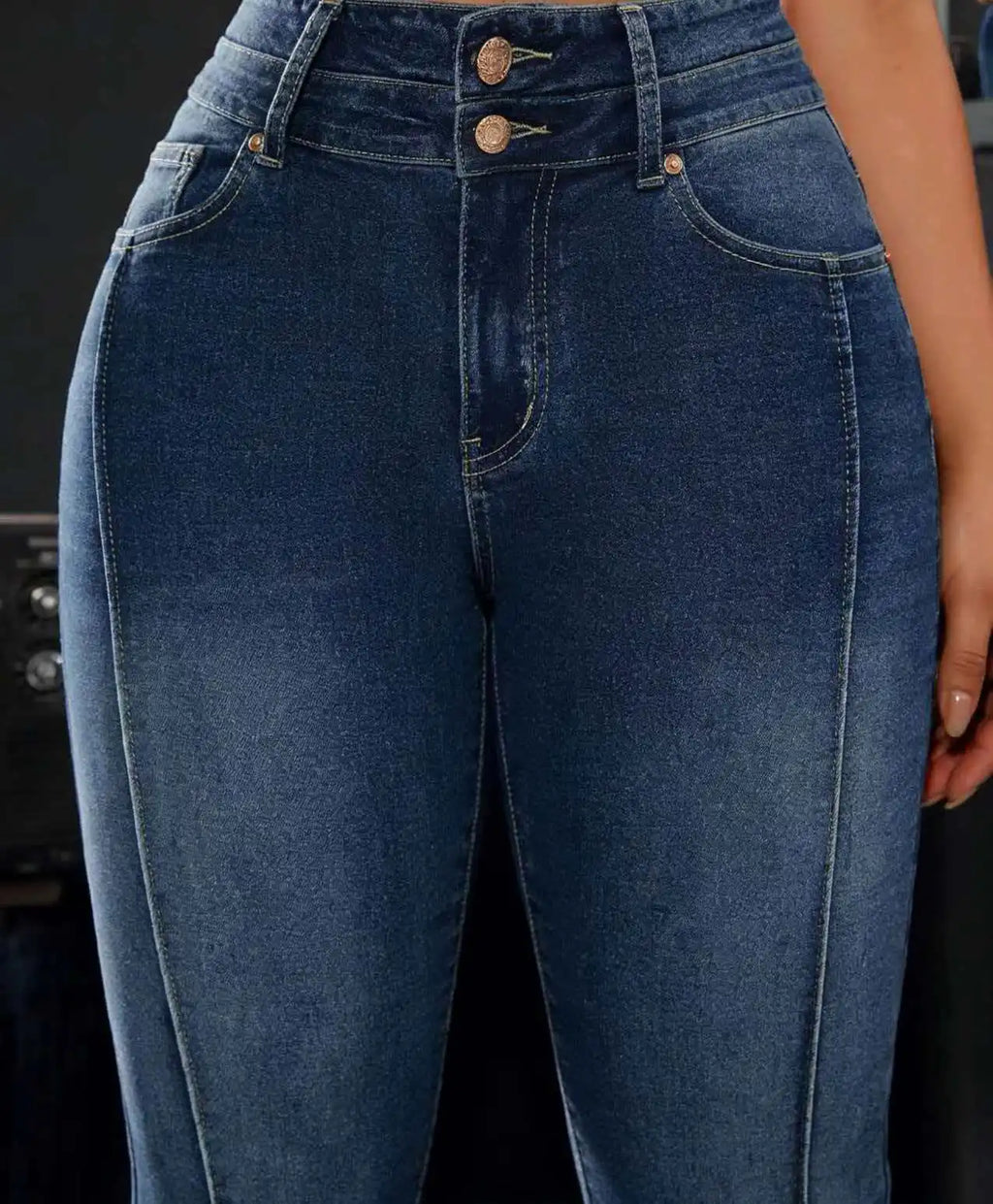 Women's Stretch Slim Straight Denim Jeans | Wovetsa