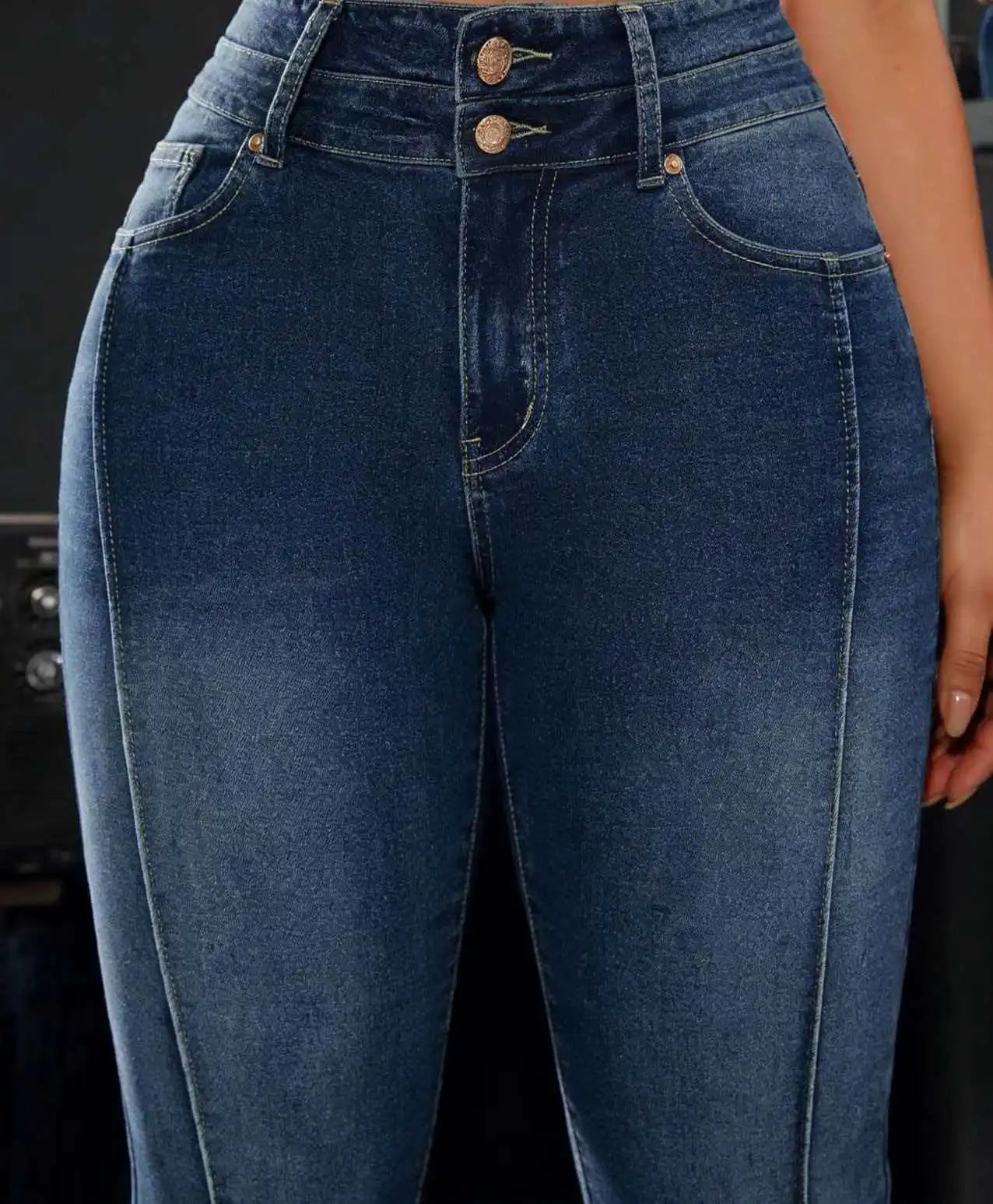 Women's Stretch Slim Straight Denim Jeans | Wovetsa