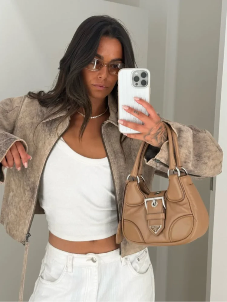 Vintage Tie-Dye Suede Short Jacket | Wovetsa