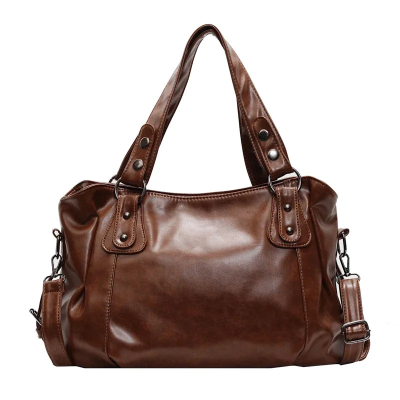 Retro Large Shoulder Tote Bag | Wovetsa