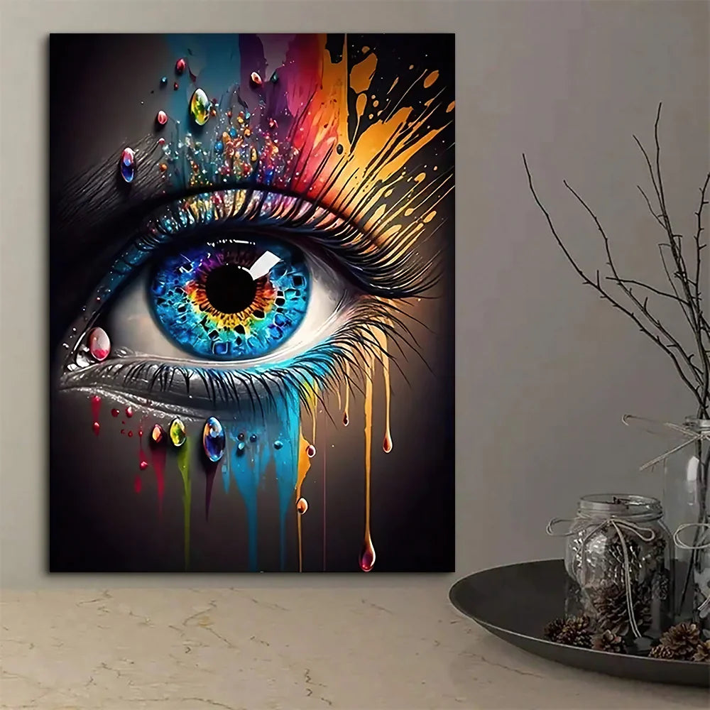 Abstract Eye Features Canvas Wall Art | Wovetsa