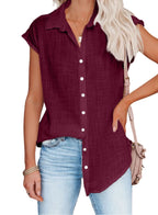 Loose Short Sleeve Casual Shirt | Wovetsa