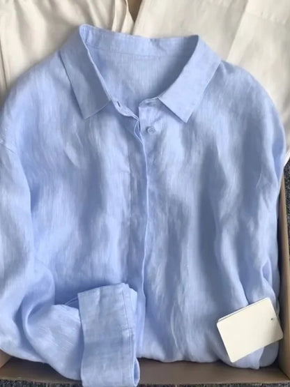 Linen Loose Shirt | Wovetsa