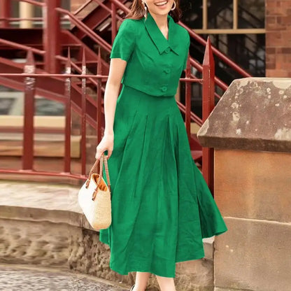 Short Sleeve Shirt & Tank Dress Set | Wovetsa