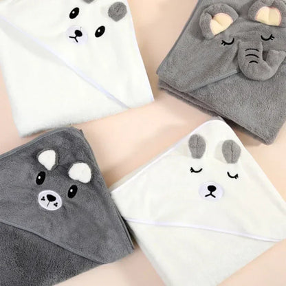 Hooded Baby Bath Towel Soft Absorbent Swaddle Wrap | Wovetsa