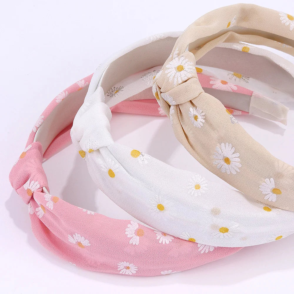 Daisy Pattern Headband Set 3 Pcs | Wovetsa