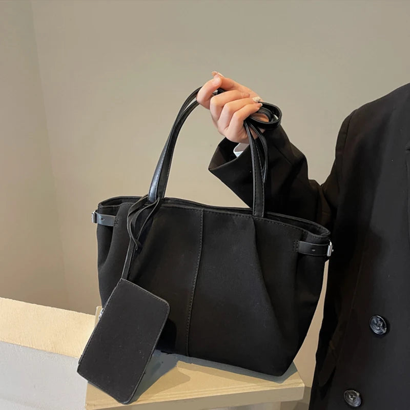 Large Suede Bucket Tote Bag | Wovetsa